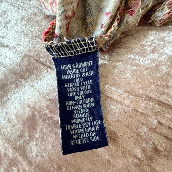 Peyton Jensen Mesh Leopard Print Long Sleeve V Neck Top Size S - Picture 6 of 8